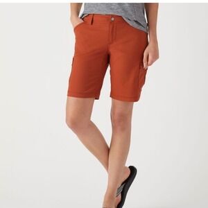 Duluth Trading Plus Size 16 Dry on the Fly 10" Cargo Shorts Brick Red Hiking